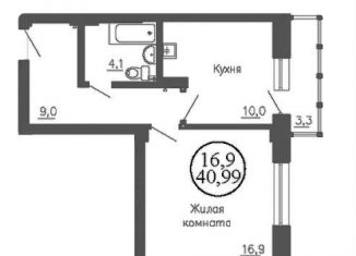 Продаю 1-комнатную квартиру, 41 м2, Новосибирск, Дзержинский район