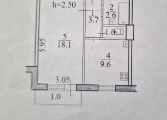 Продается 1-комнатная квартира, 35 м2, Биробиджан, Осенняя улица, 13А
