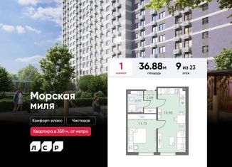 Продажа однокомнатной квартиры, 36.9 м2, Санкт-Петербург, Красносельский район