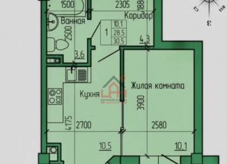 Продается однокомнатная квартира, 30 м2, Ессентуки, улица Кленовая Роща, 3, ЖК Кленовая Роща