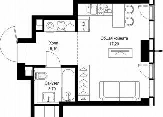 Продается однокомнатная квартира, 26 м2, Москва, квартал Клифф 5, 1