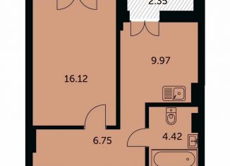 Продам 1-ком. квартиру, 40.1 м2, Новосибирск, метро Октябрьская