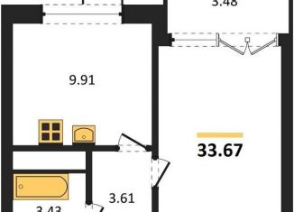 Продам 1-ком. квартиру, 33.7 м2, Светлогорск