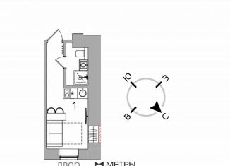 Продам квартиру студию, 17.4 м2, Москва, Страстной бульвар, 4с3, Страстной бульвар