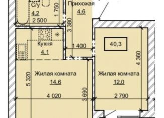 Продается 2-комнатная квартира, 40.4 м2, Барнаул