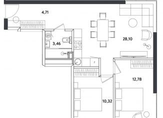 Продается 3-ком. квартира, 59.4 м2, Москва, Окружной проезд, 10Г, станция Измайлово