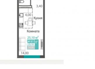 Продажа квартиры студии, 25 м2, Симферополь, Киевский район