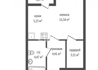 Продается квартира студия, 30.1 м2, Екатеринбург, улица Академика Парина, 37А, метро Чкаловская