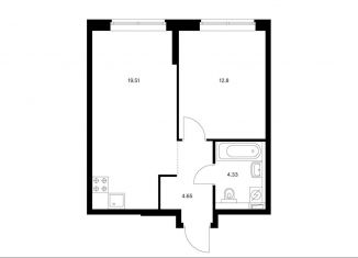 Продам 1-ком. квартиру, 41.3 м2, Москва, Берёзовая аллея, 17к2, метро Ботанический сад