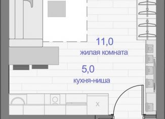 Однокомнатная квартира на продажу, 26.5 м2, Красноярск, Кировский район