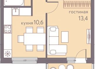 Продажа 1-комнатной квартиры, 36.3 м2, Пермь, ЖК Погода, Серебристая улица, 12