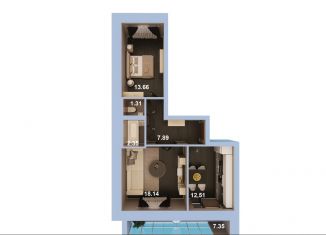 Продажа 2-ком. квартиры, 59.5 м2, посёлок железнодорожной станции Высокая Гора, Станционная улица, 10