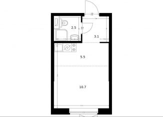 Квартира на продажу студия, 21.8 м2, поселение Московский, ЖК Саларьево Парк