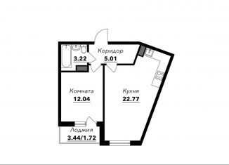 Продается 2-комнатная квартира, 44.8 м2, Санкт-Петербург, ЖК Аквилон Залив