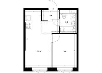 Однокомнатная квартира на продажу, 32.3 м2, поселение Московский, ЖК Саларьево Парк