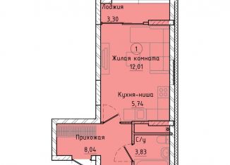 Продажа квартиры студии, 31.3 м2, Екатеринбург, Машинная улица, 1В/2, ЖК Клевер Парк