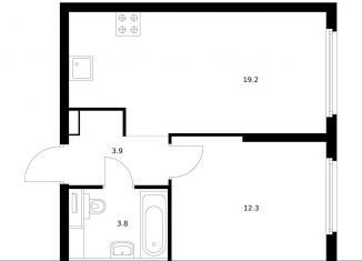 Продаю 1-комнатную квартиру, 39.2 м2, Москва, район Филёвский Парк