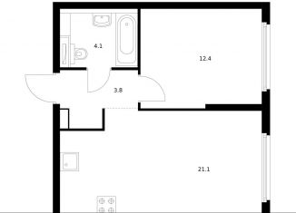 Продаю 1-комнатную квартиру, 41.4 м2, Москва, район Филёвский Парк