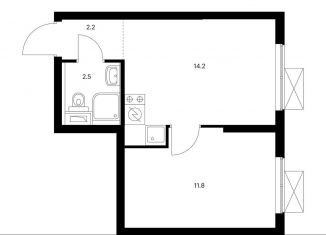 Продам однокомнатную квартиру, 30.7 м2, Москва, ЖК Большая Очаковская 2