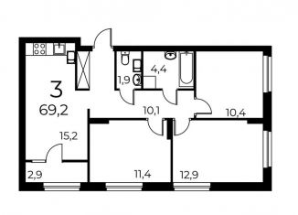 Продается 3-ком. квартира, 68.9 м2, Нижний Новгород, Сормовский район