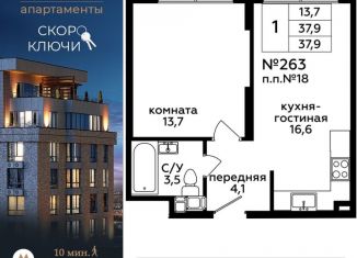 1-комнатная квартира на продажу, 37.9 м2, Москва, метро Хорошёвская, 1-я Магистральная улица, 25