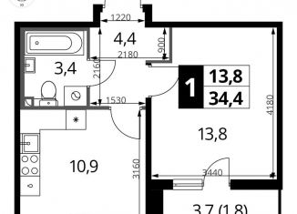 Продается 1-ком. квартира, 34.4 м2, Москва, проезд Воскресенские Ворота, метро Охотный Ряд