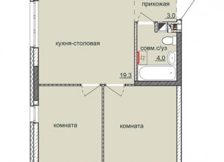 Продаю 2-комнатную квартиру, 49 м2, Ижевск, ЖК Ежевика, улица 10 лет Октября, 62Б