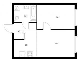 Продам 2-комнатную квартиру, 38.6 м2, Москва, ЖК Барклая 6