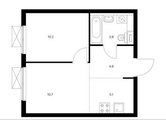 Продажа 2-ком. квартиры, 34.4 м2, Москва, ЖК Большая Очаковская 2