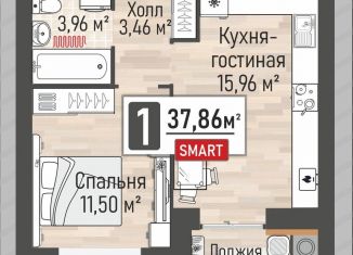 1-ком. квартира на продажу, 37.9 м2, Рязанская область