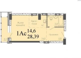 Продам квартиру студию, 28.4 м2, Новосибирск, Дзержинский район, улица Коминтерна, 120с6/1