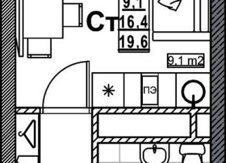 Продается квартира студия, 19.6 м2, Нижний Новгород, метро Горьковская, площадь Минина и Пожарского