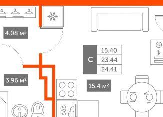 Продаю квартиру студию, 24.4 м2, Пушкин