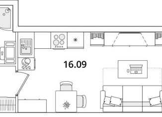 Продаю квартиру студию, 25.4 м2, Санкт-Петербург, Калининский район