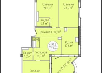 Продается 4-комнатная квартира, 136.4 м2, Судак, Октябрьская улица, 59