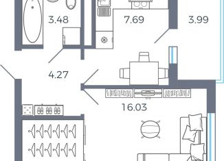 Продам 1-ком. квартиру, 33.5 м2, село Лопатино, улица 75-летия Победы