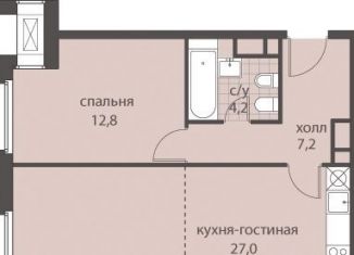 Продается двухкомнатная квартира, 51.2 м2, деревня Румянцево, улица Инженера Кнорре, 7к5