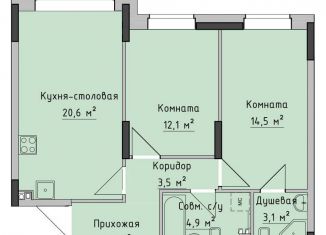 Продам 2-ком. квартиру, 63 м2, Ижевск, ЖК Холмогоровский