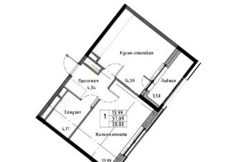 Продажа 1-комнатной квартиры, 39 м2, Санкт-Петербург, Планерная улица, 97к2, ЖК Нью Тайм