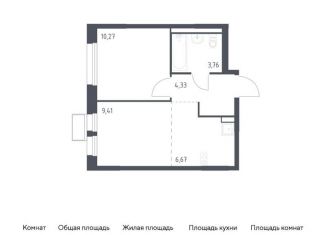 Продается однокомнатная квартира, 34.4 м2, Московская область, жилой комплекс Квартал Ивакино, к3
