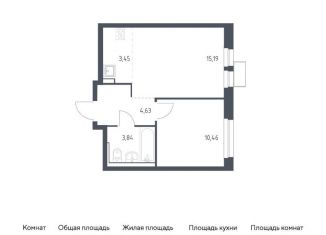 Продам однокомнатную квартиру, 37.6 м2, Московская область, Олимпийская улица