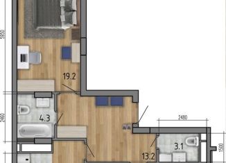 Продается 3-комнатная квартира, 80.8 м2, Воронеж, ЖК Микрорайон Боровое