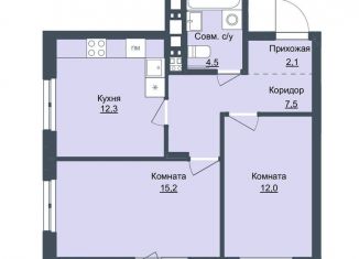 Продажа 2-ком. квартиры, 53.6 м2, Ижевск, ЖК Истории