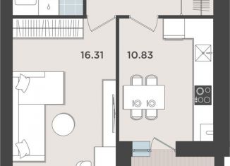 Продается 1-комнатная квартира, 40.5 м2, Калининградская область, Арсенальная улица, 31к1