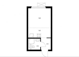 Продажа квартиры студии, 19.8 м2, Москва, жилой комплекс Руставели 14, к2.3, метро Дмитровская