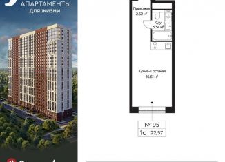 Квартира на продажу студия, 22.6 м2, Москва, район Митино, Пятницкое шоссе, 58