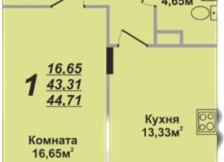 Продается 1-ком. квартира, 42 м2, Владимир, проспект Строителей, 9А, ЖК Факел