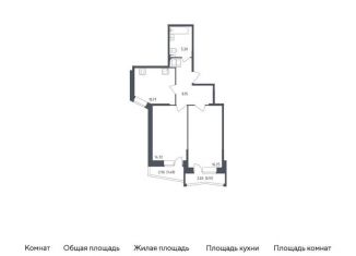 Продается 2-ком. квартира, 57.5 м2, Санкт-Петербург, ЖК Малая Охта, Заневский проспект, 42