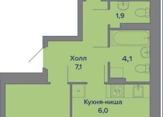 Продам трехкомнатную квартиру, 61.9 м2, село Култаево