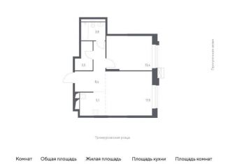 Двухкомнатная квартира на продажу, 52.1 м2, Москва, жилой комплекс Верейская 41, к2.2, Можайский район
